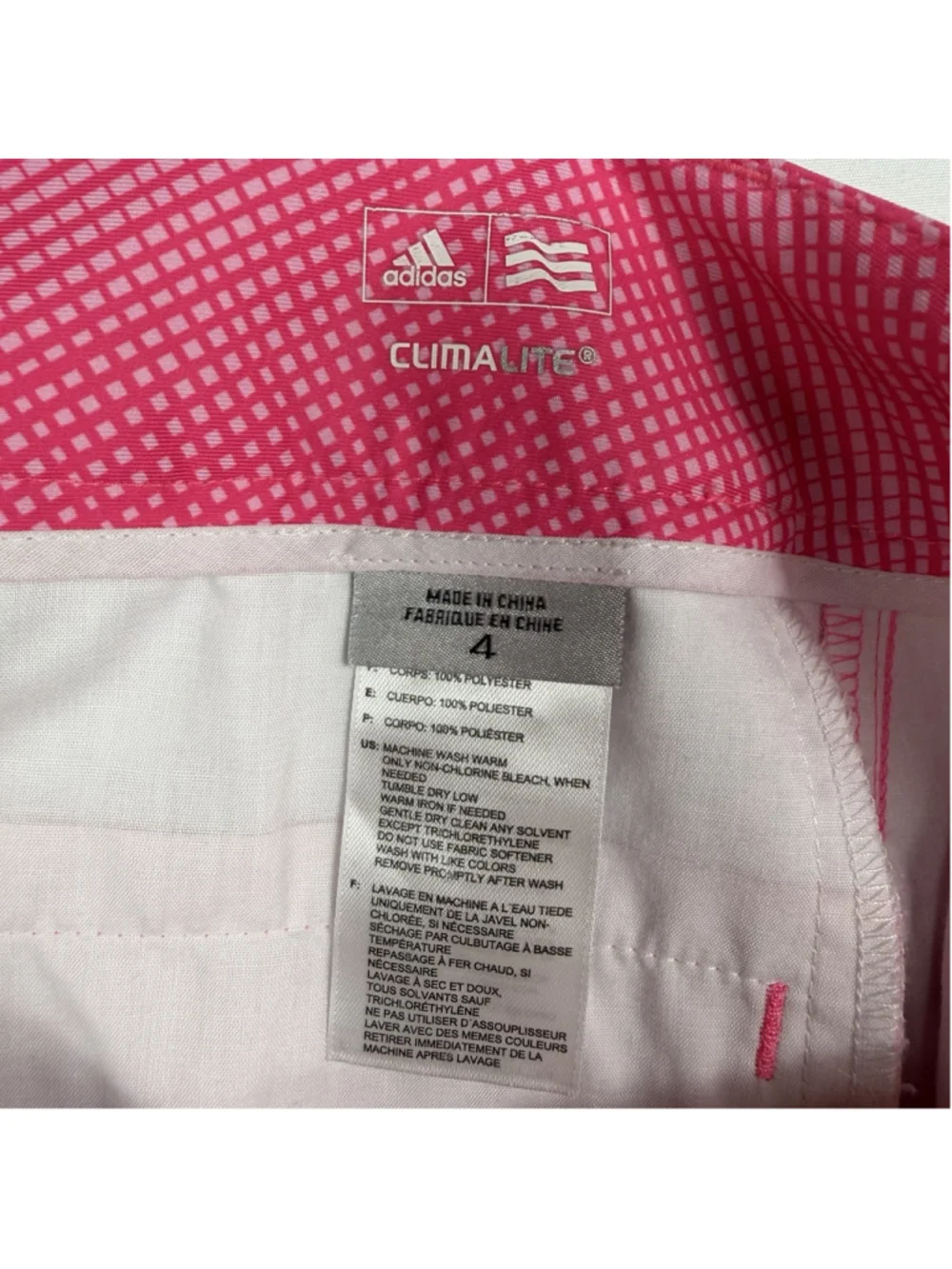 Adidas Climalite Shorts Pink Athleisure Golf Athletic Performance Women's Size 4